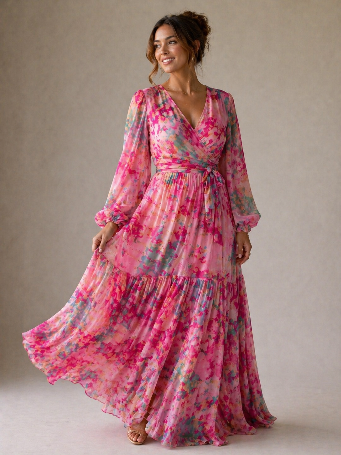 Hayes & Tate™ | Wrap Dress with Floral Print