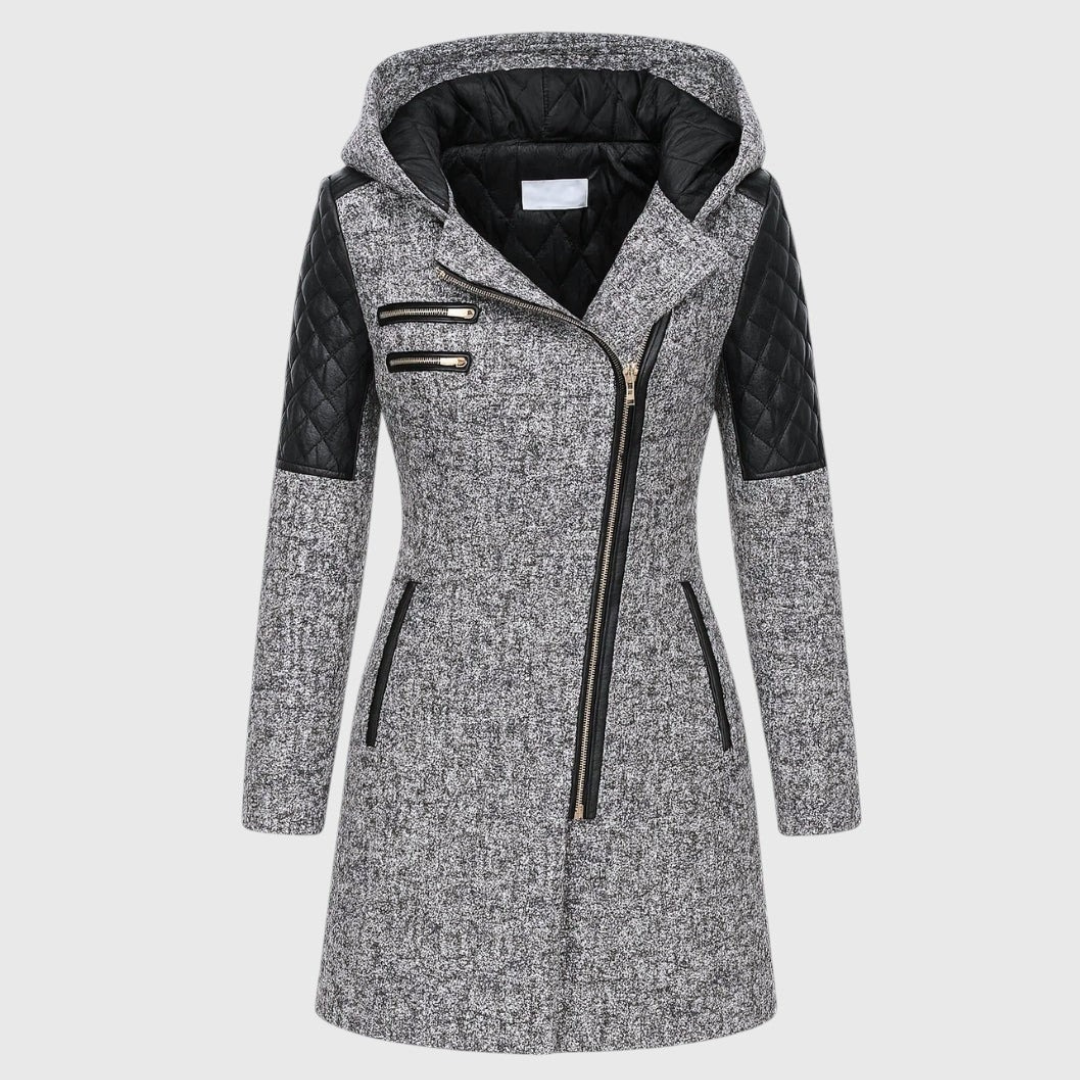 DANICA – QUILTED ZIPPERED COAT