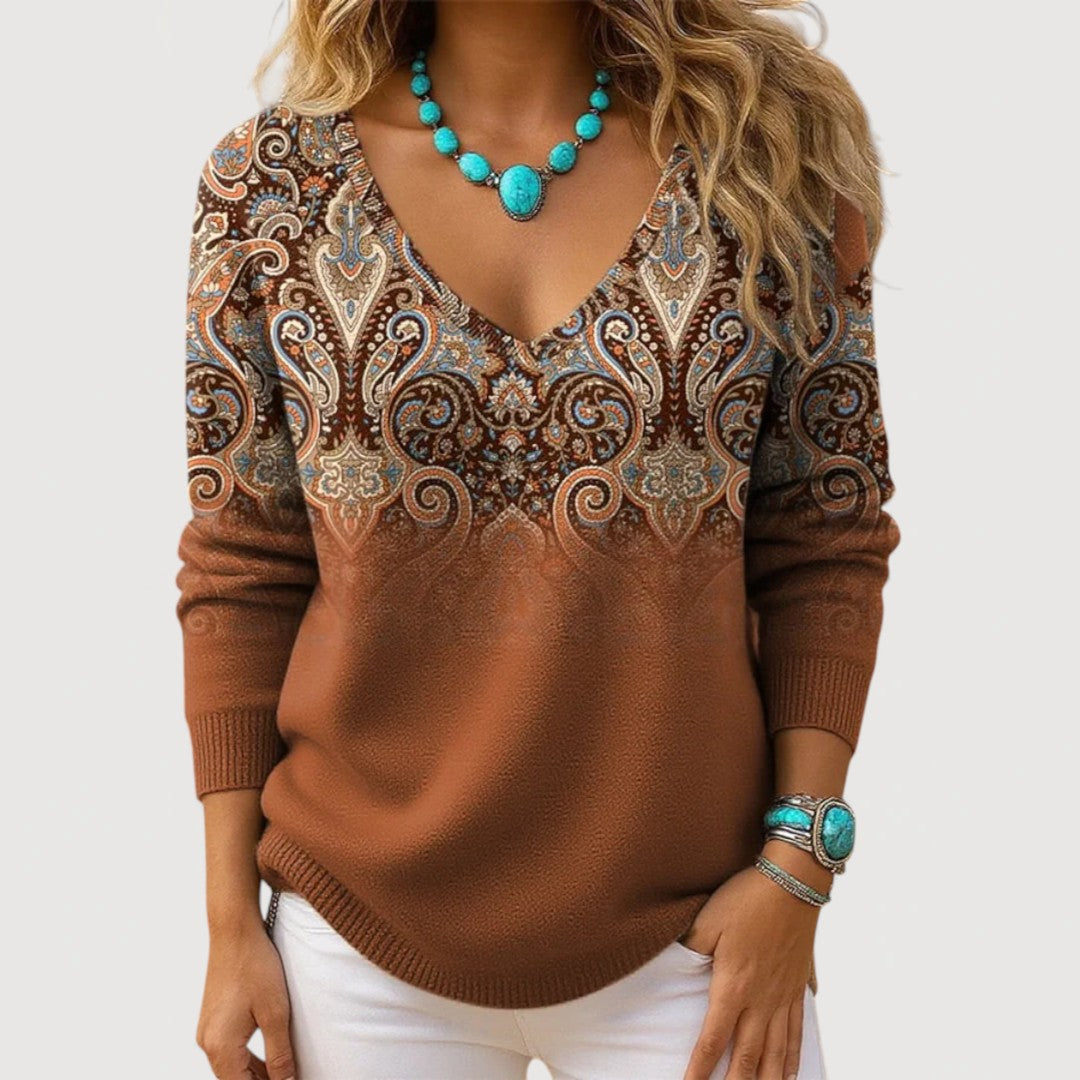 ALTHEA – V-Neck Blouse