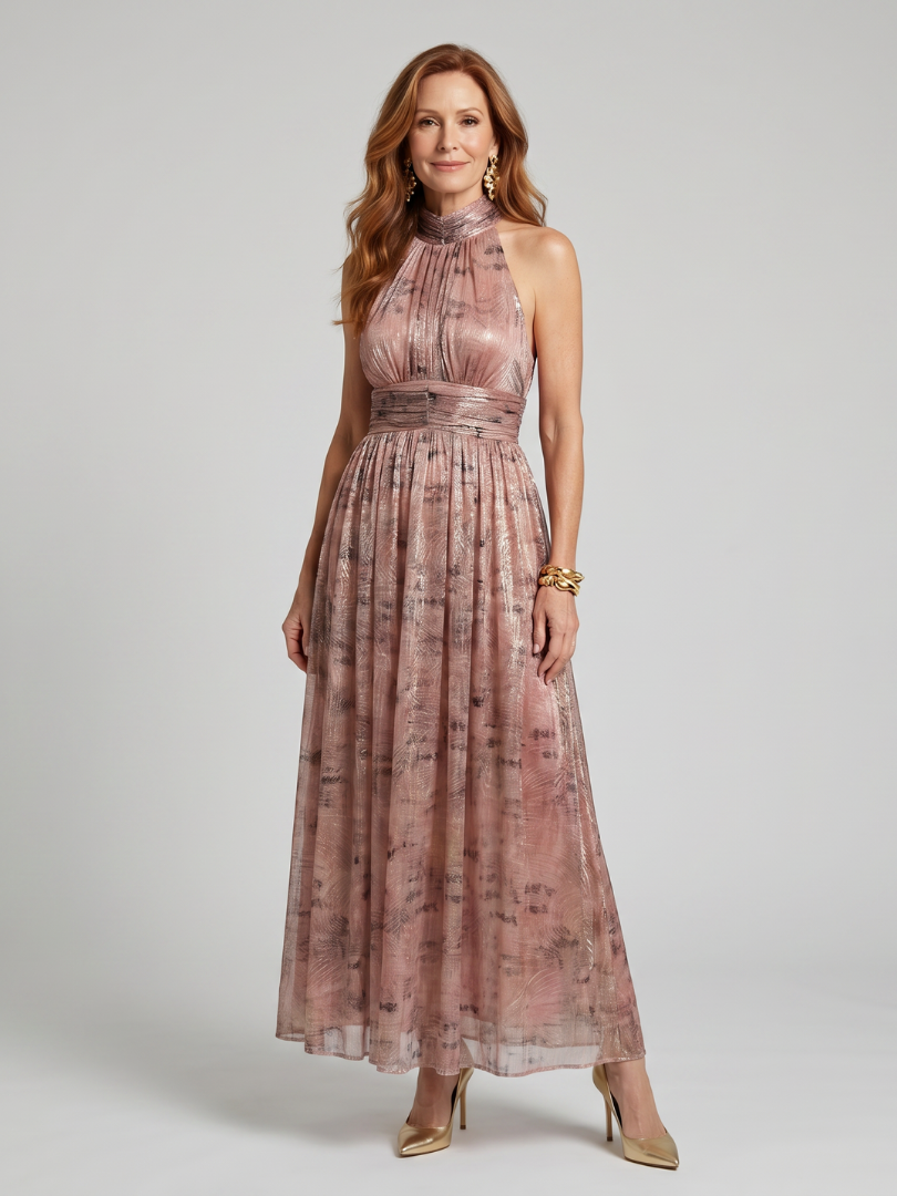Hayes & Tate™ | Textured Finish Sleeveless Midi Dress