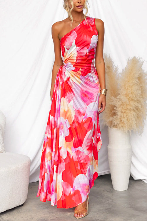 Hayes & Tate™ | Pleated One-Shoulder Dress