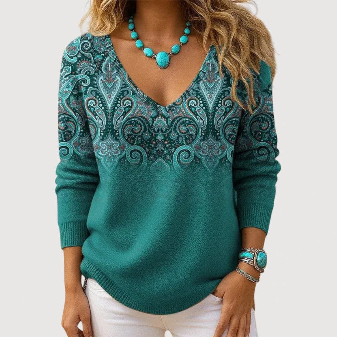ALTHEA – V-Neck Blouse