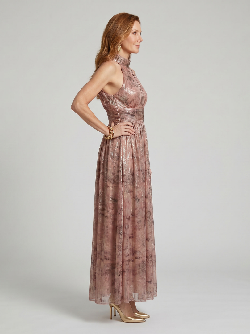 Hayes & Tate™ | Textured Finish Sleeveless Midi Dress