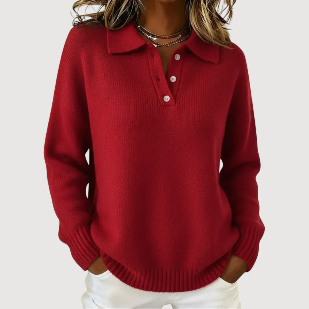 ISABEL – COMFORTABLE COLLARED KNITWEAR