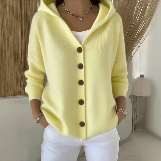 Quinn | Hooded Button-Up Cardigan