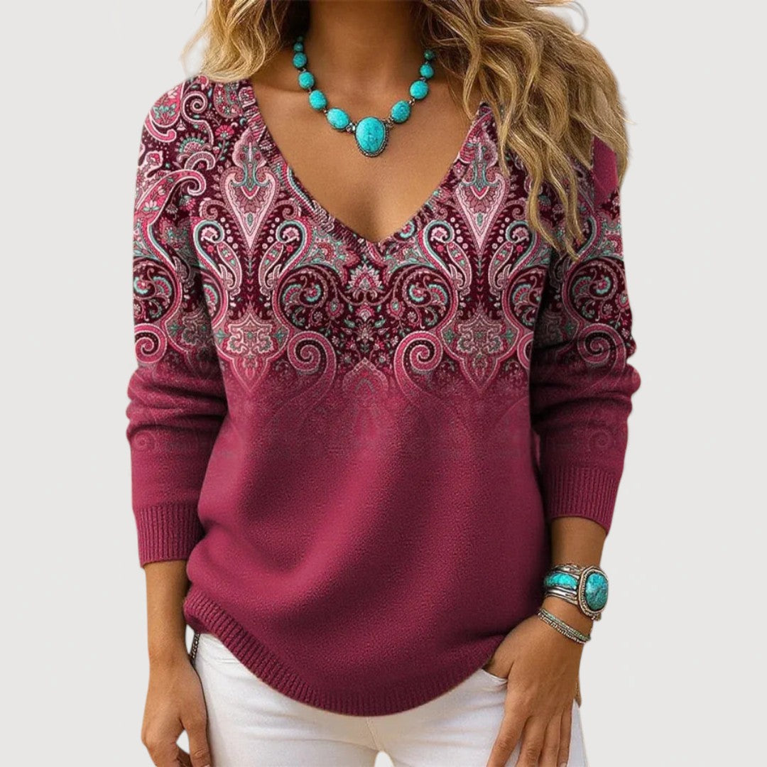 ALTHEA – V-Neck Blouse