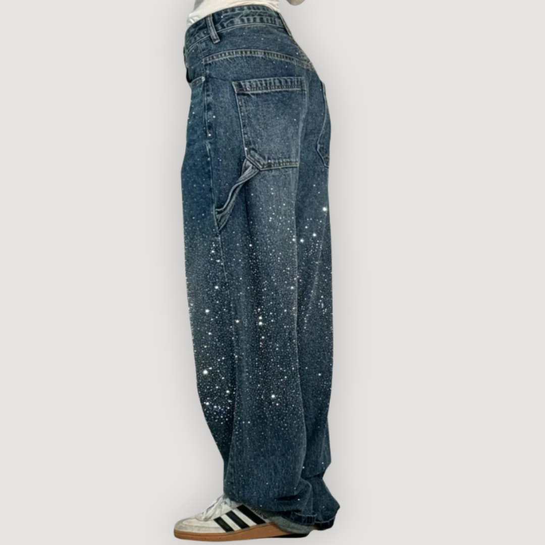 MICHELLE – GLITTER CARGO JEANS