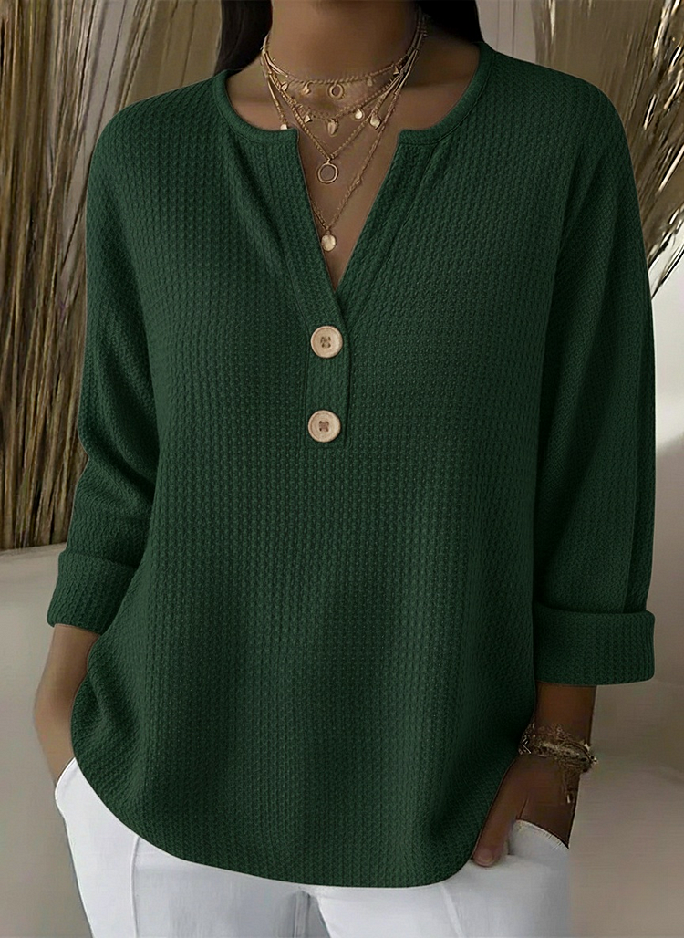 Lucinda™ | Henley Button Top