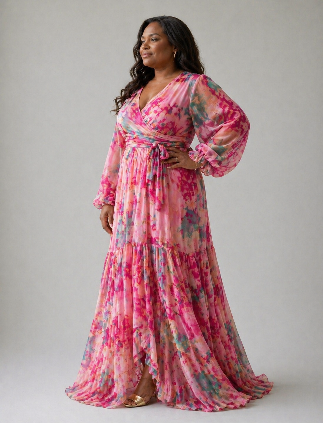 Hayes & Tate™ | Wrap Dress with Floral Print