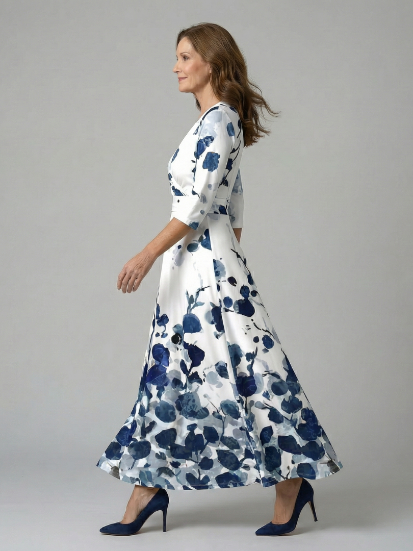 ELVENA™ | Floral Wrap Maxi Dress