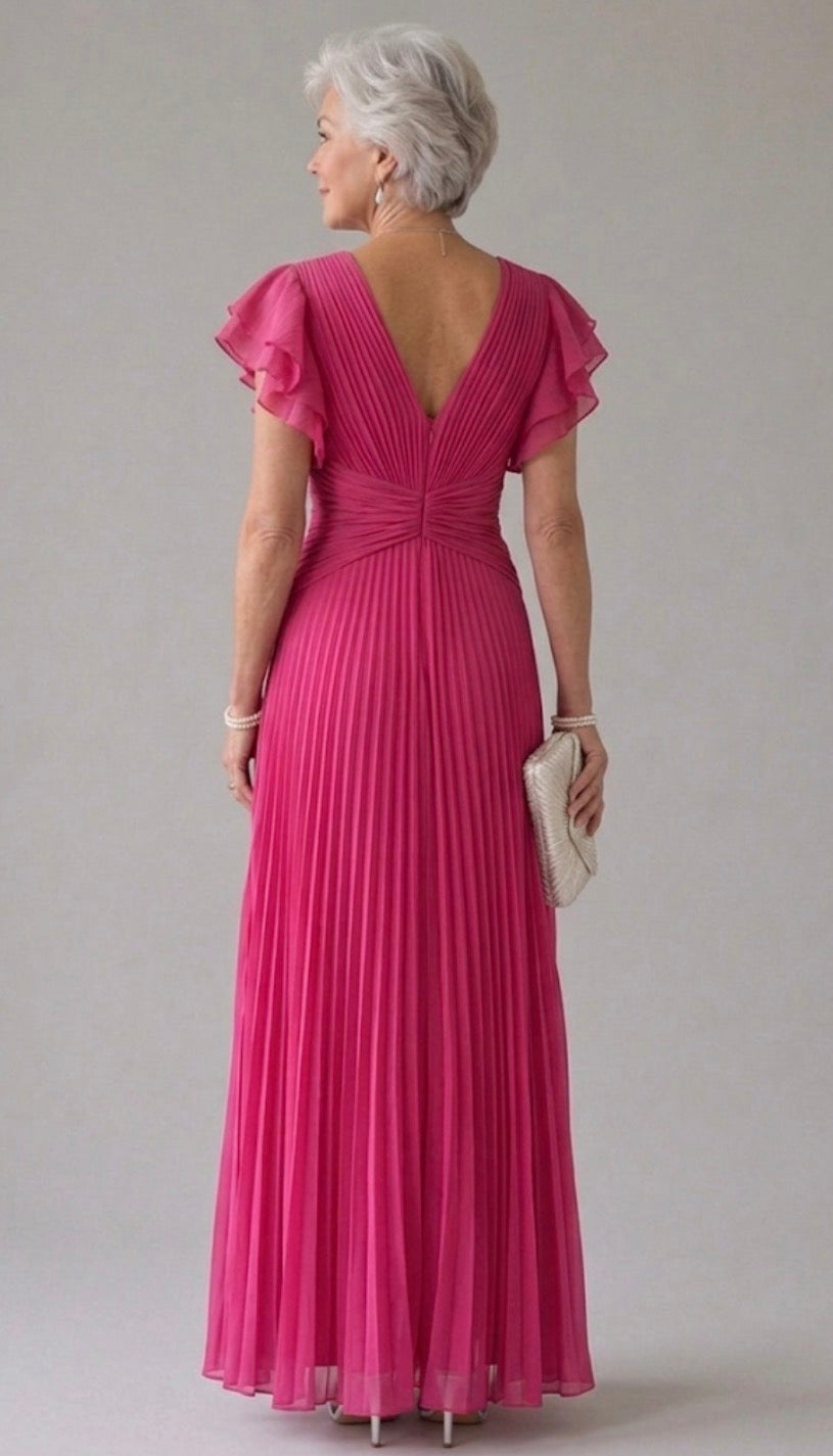 Hayes & Tate™ | Pleated Evening Dress