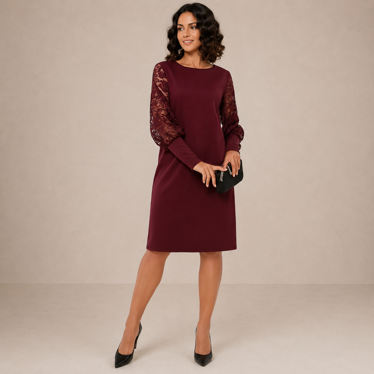 ELVENA™ | Elegant Relaxed Midi Dress