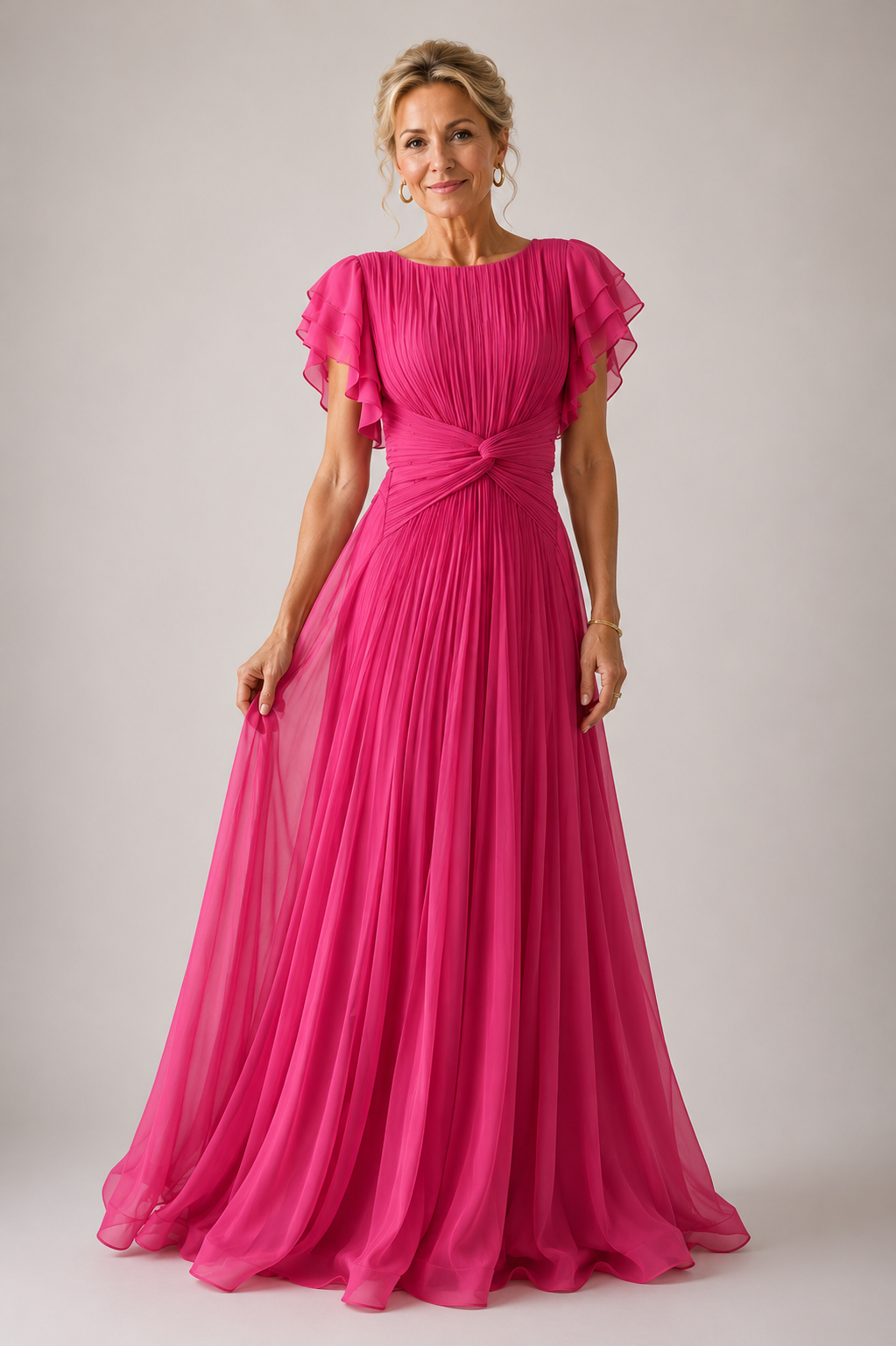 Hayes & Tate™ | Pleated Evening Dress