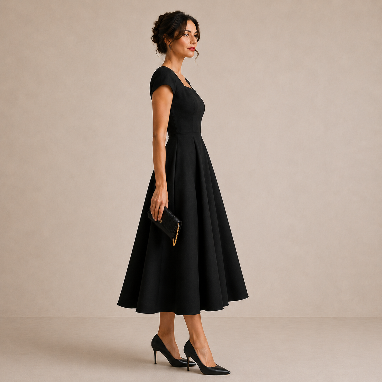 ELVENA™ | Floral Print Midi Dress