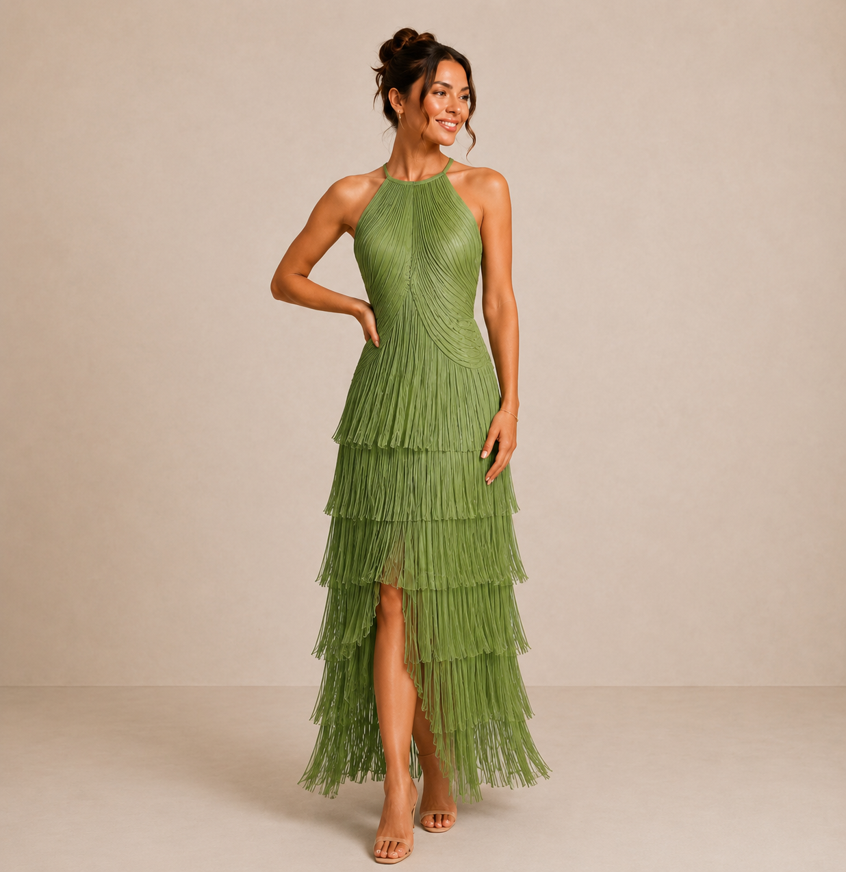 ELVENA™ | Long Sleeve Midi Dress