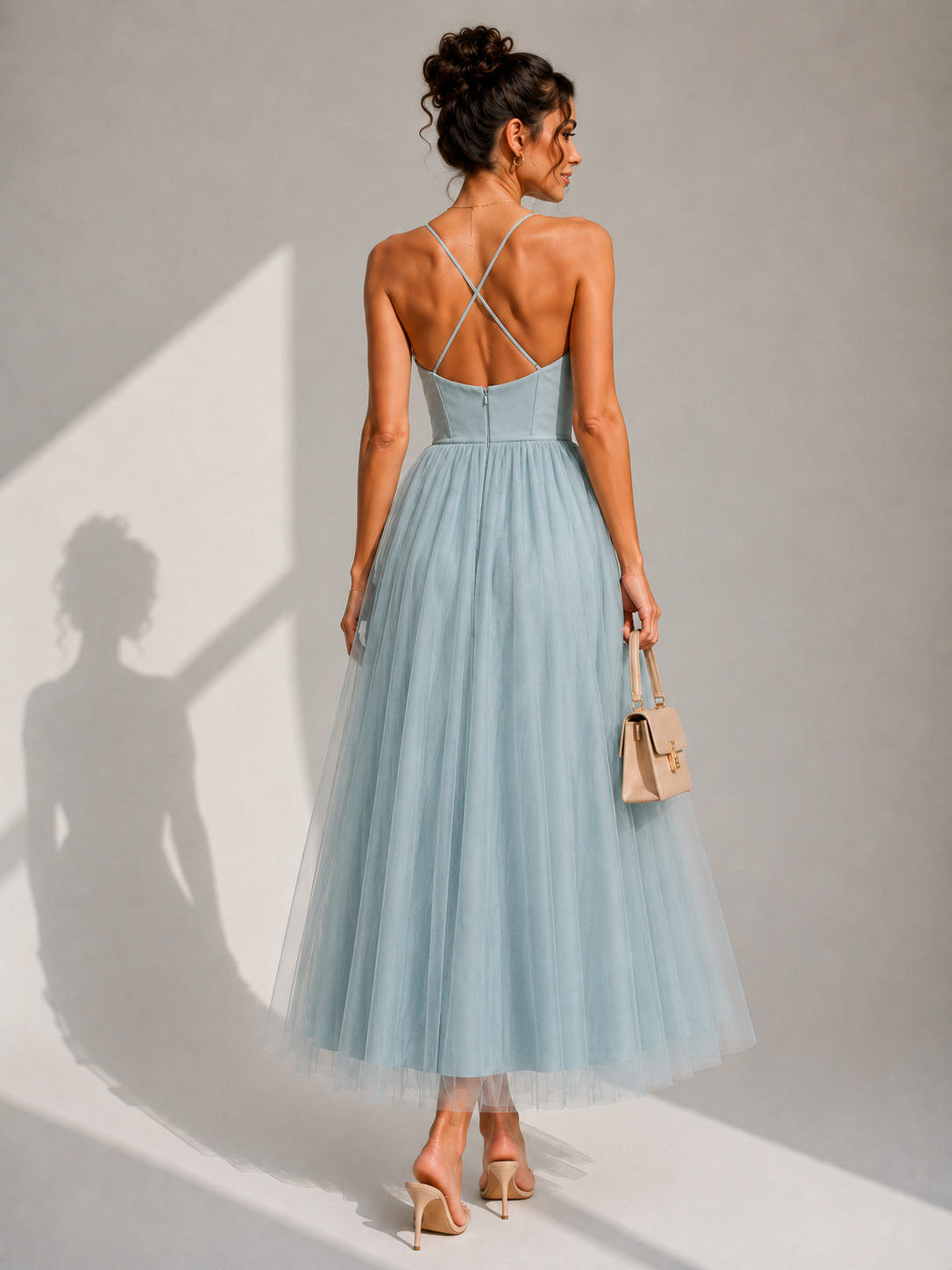 ELVENA™ | Cinched Waist Midi Dress