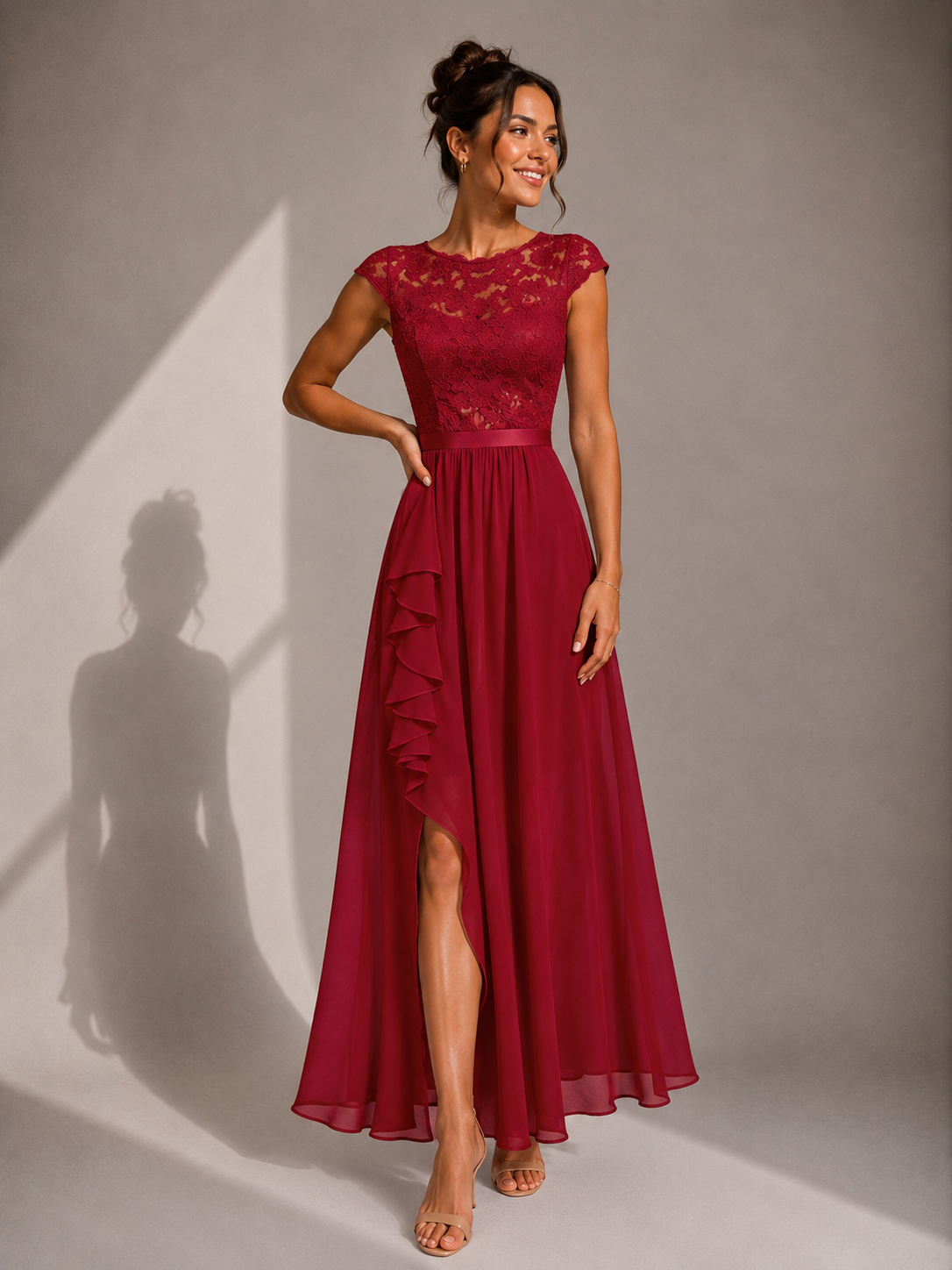 ELVENA™ | Lace Bodice Maxi Dress