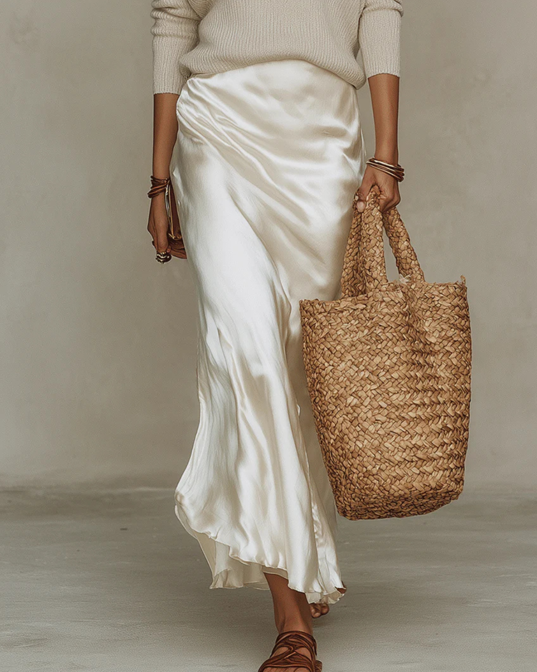 ELVENA™ | Satin Midi Dress
