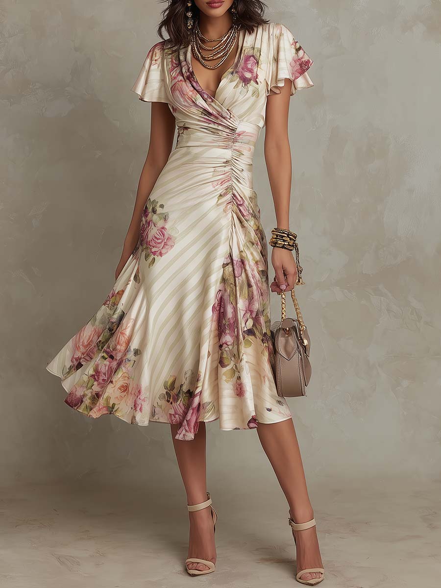 ELVENA™ | Pleated Midi Dress