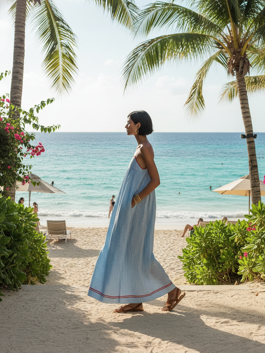 ELVENA™ | Striped Maxi Dress