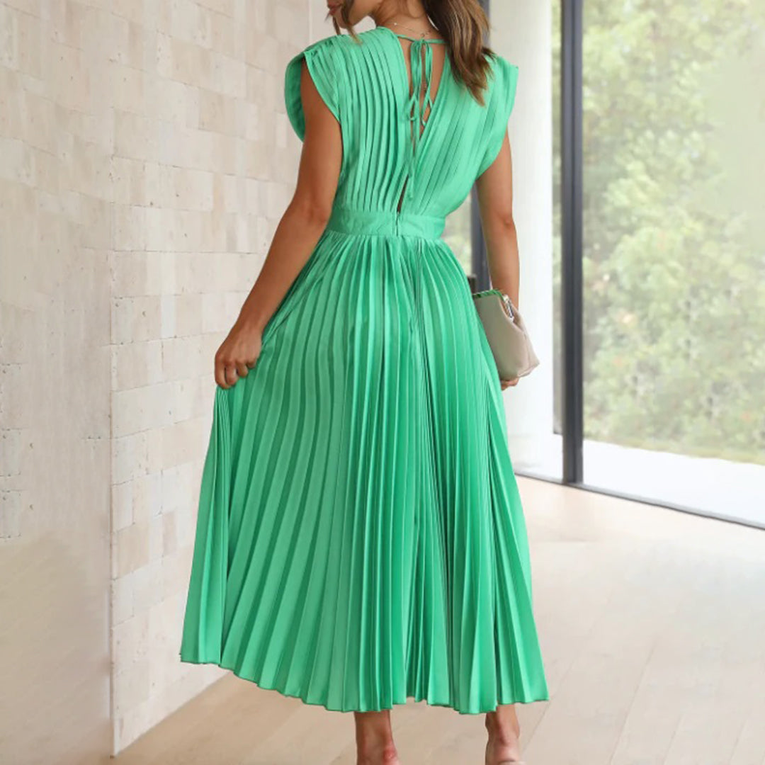 Hayes & Tate™ | Timeless Pleated Midi Dress