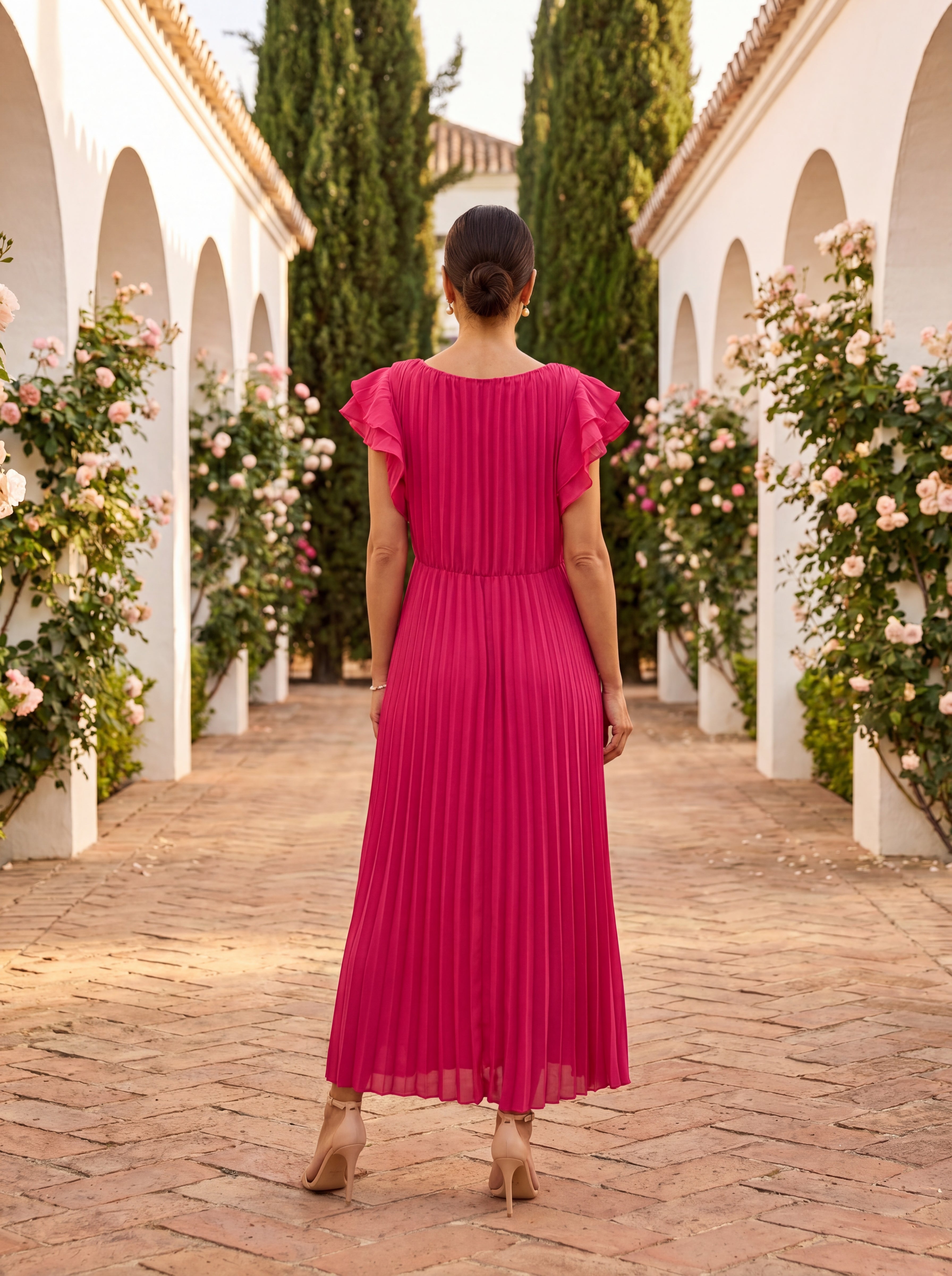 ELVENA™ | Tie-Front Midi Dress