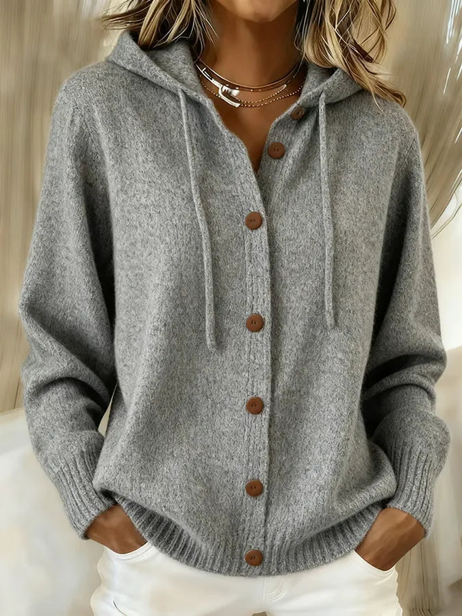 Brenda™ | Cozy Button Cardigan Hoodie