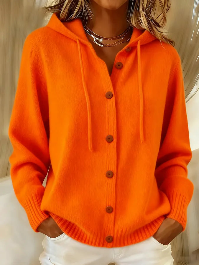 Cara | Cozy Button Cardigan Hoodie