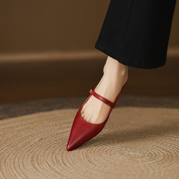 Neok Genuine Leather Mules