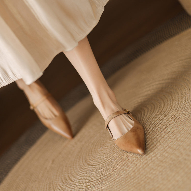 Neok Genuine Leather Mules