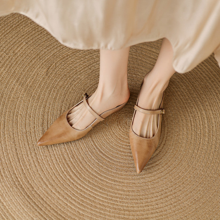Neok Genuine Leather Mules