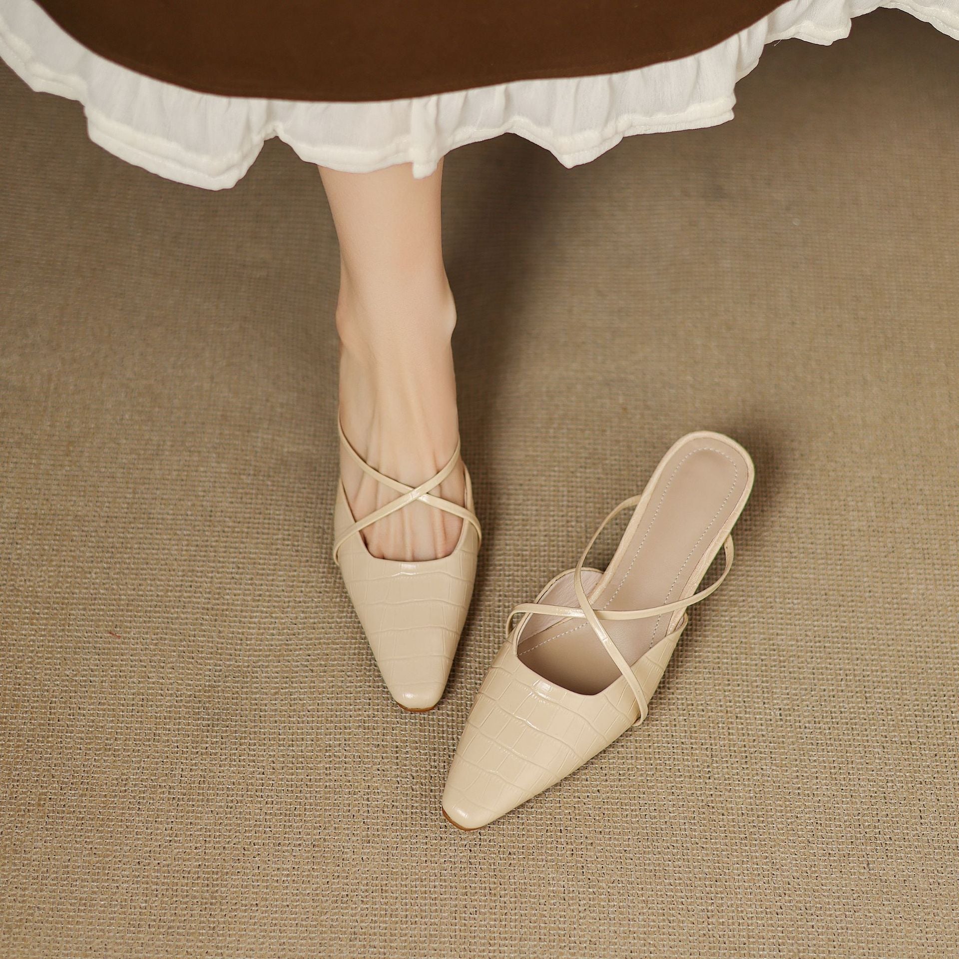 Mire Genuine Leather Mules