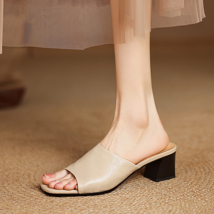 Avena Genuine Leather Mules
