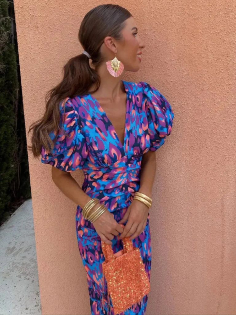 Hayes & Tate™ | Vivid Pleated Midi Dress