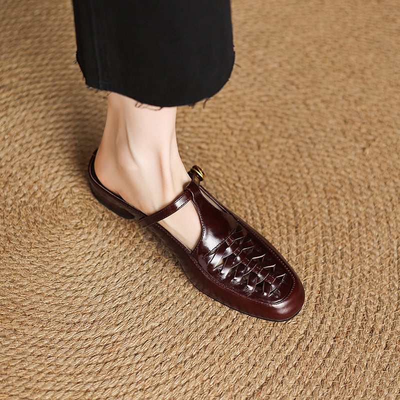Elya Genuine Leather Mules