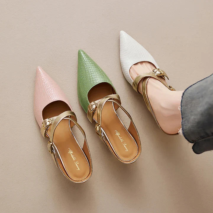 Zelle Genuine Leather Mules