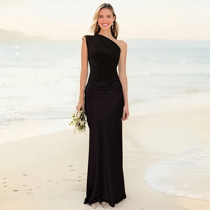 Hayes & Tate™ | Maxi Dress with a Guilt in Satin
