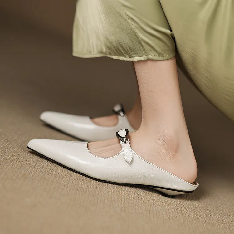 Alour Genuine Leather Mules