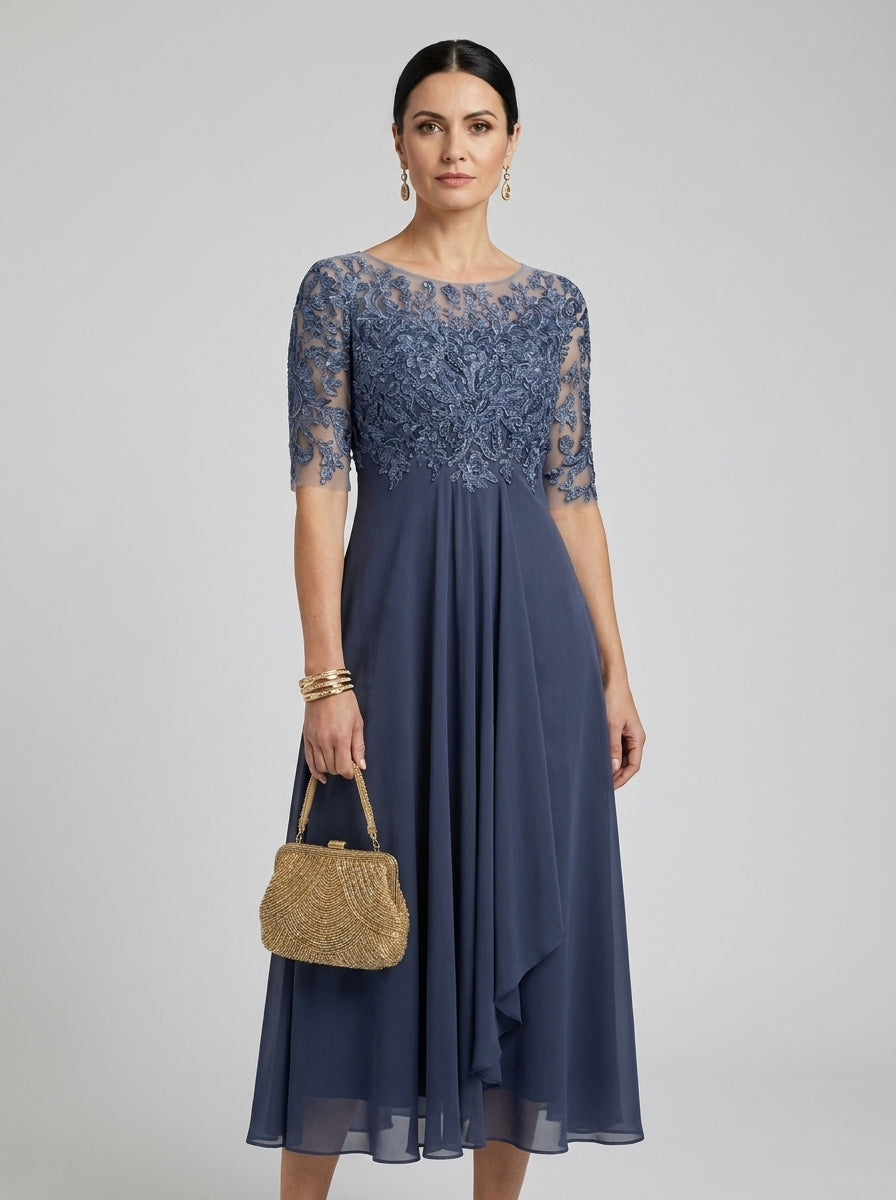 ELVENA™ | Ruched Midi Dress