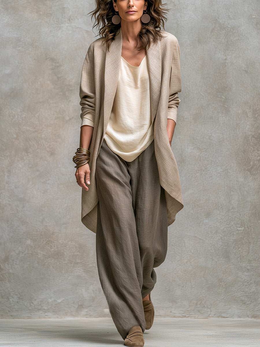 Simone | Layered Three-Piece Wide-Leg Set