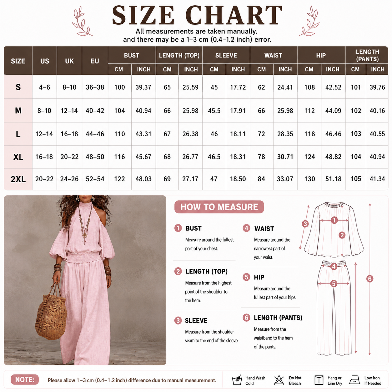 Isla | Boho Cold-Shoulder Wide-Leg Pants Set