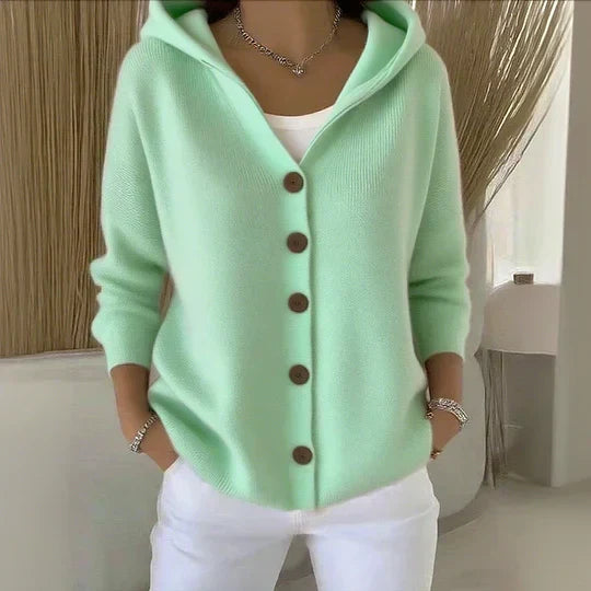 Quinn | Hooded Button-Up Cardigan