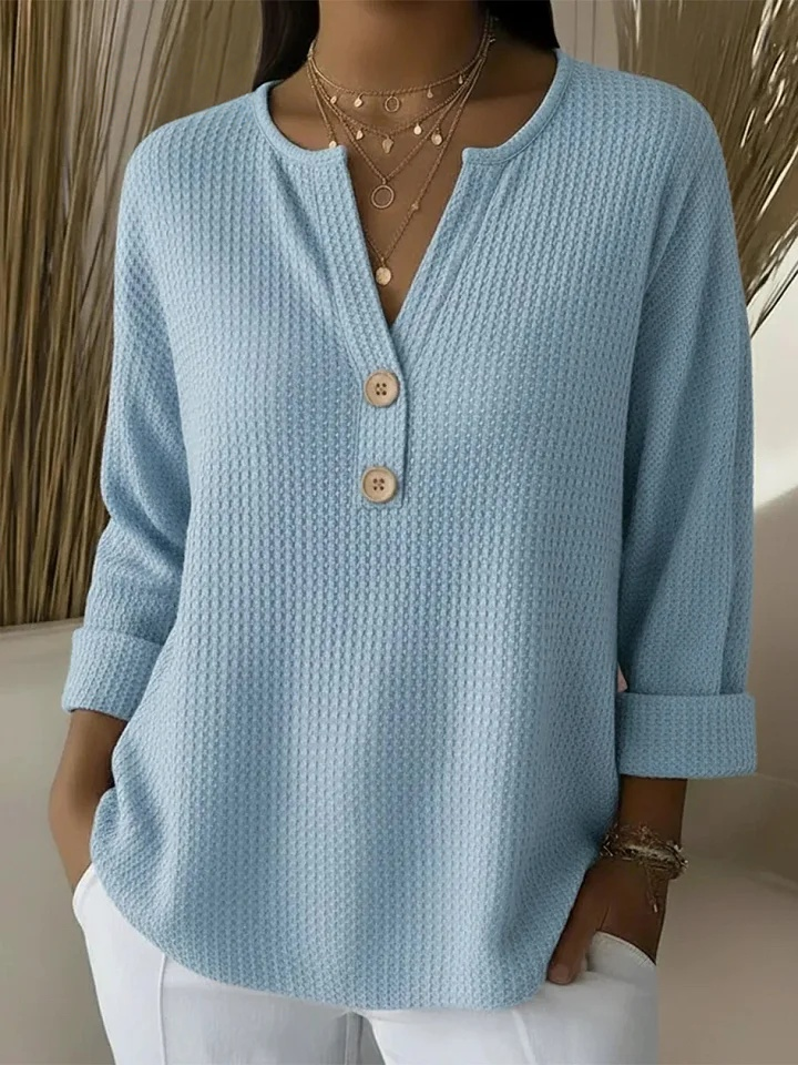 Mia | Henley Button Top