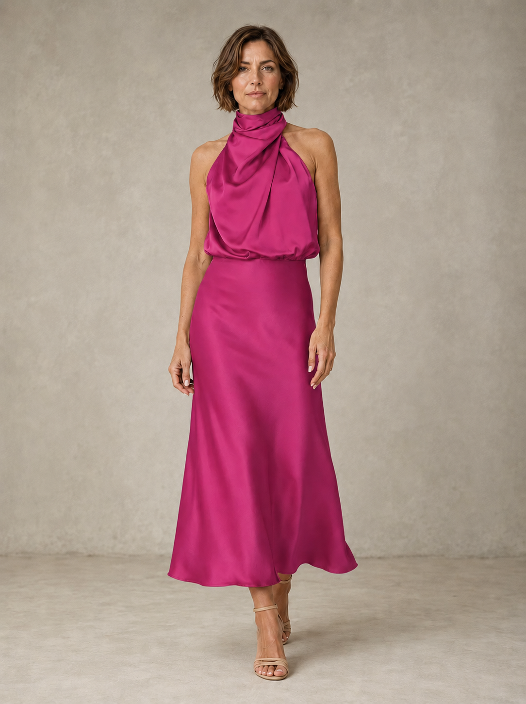 Harper | Halter Satin Evening