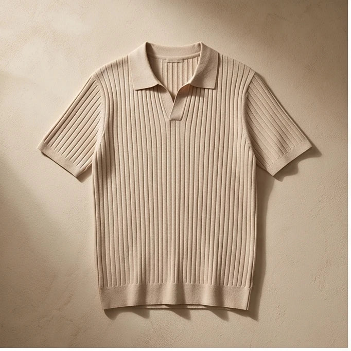 Lennox Ribbed Knit Polo