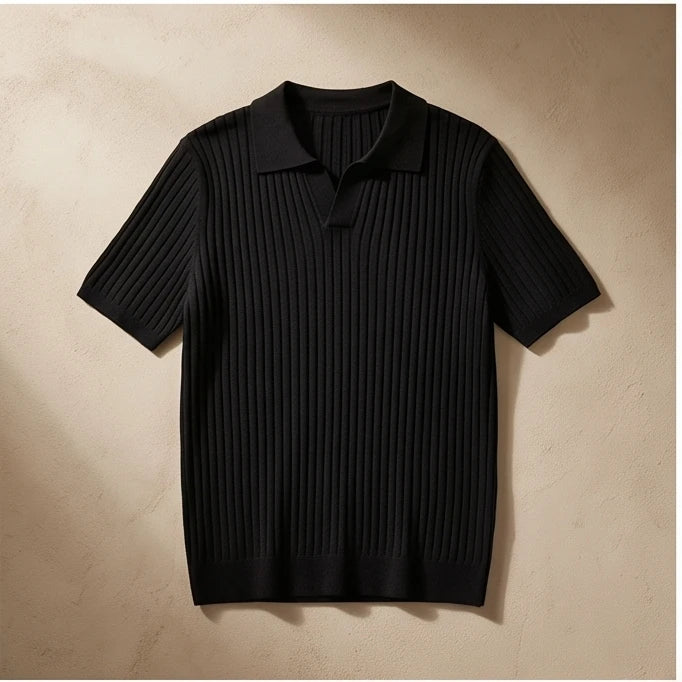 Lennox Ribbed Knit Polo