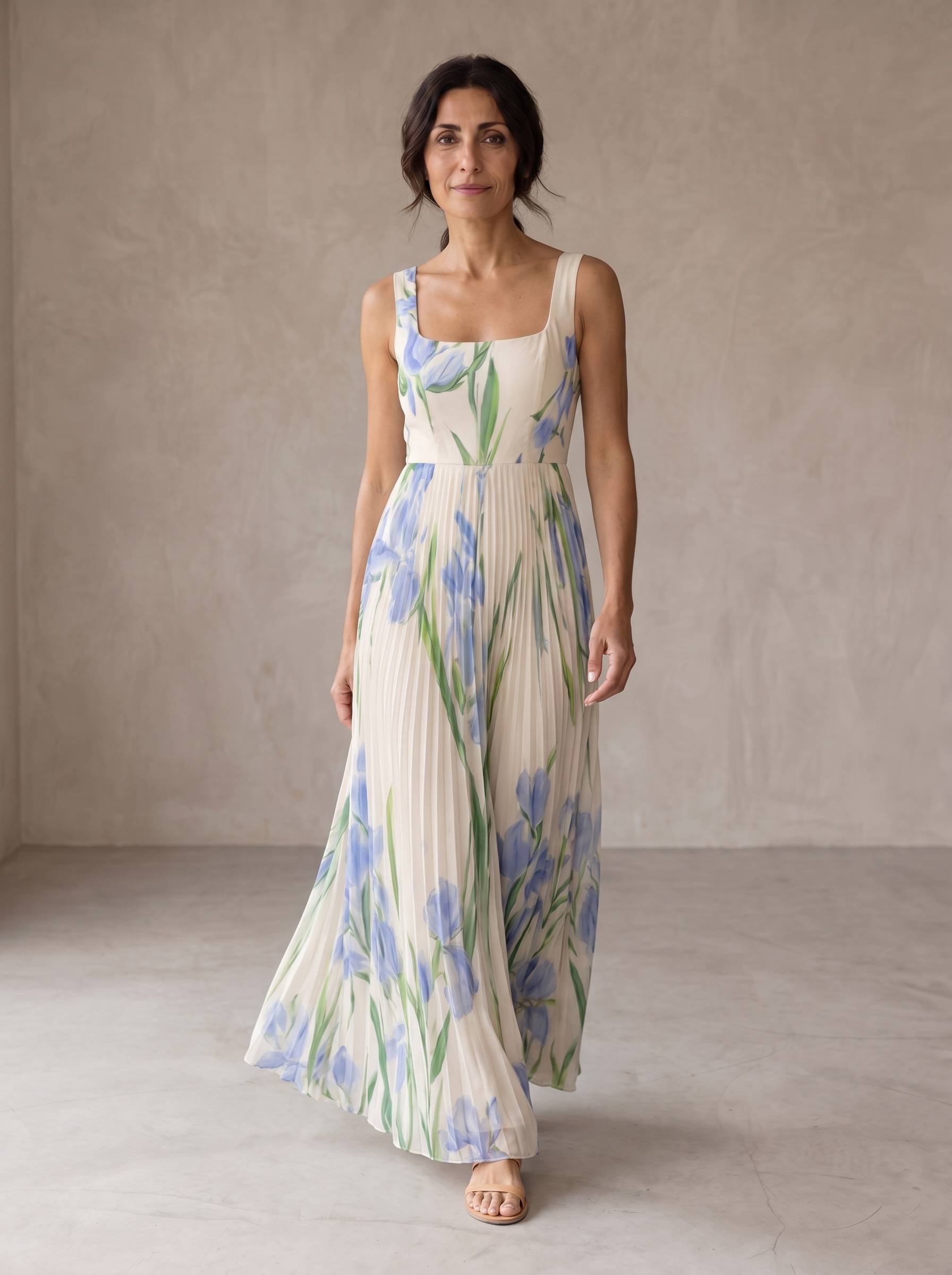 Liora | Floral A-Line Maxi Dress