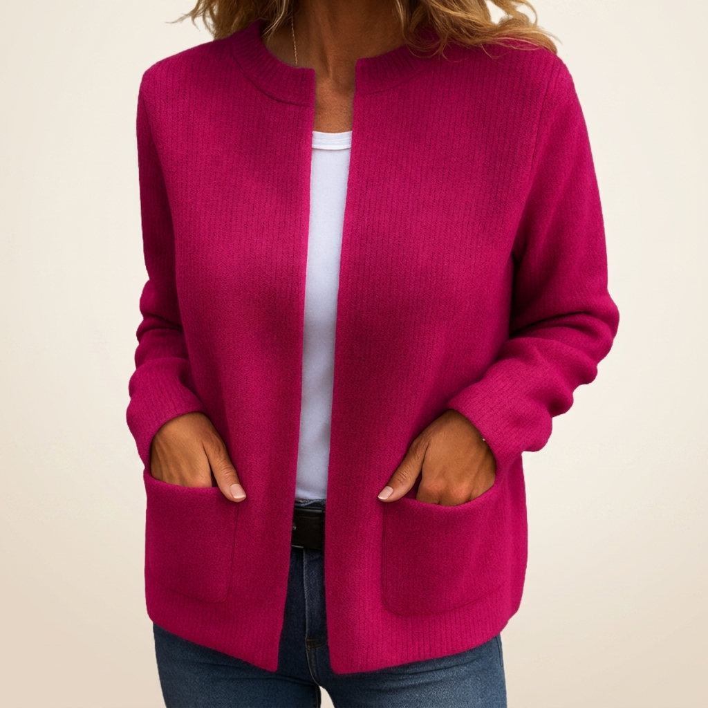 Diane | Soft Zip-Front Knit Cardigan
