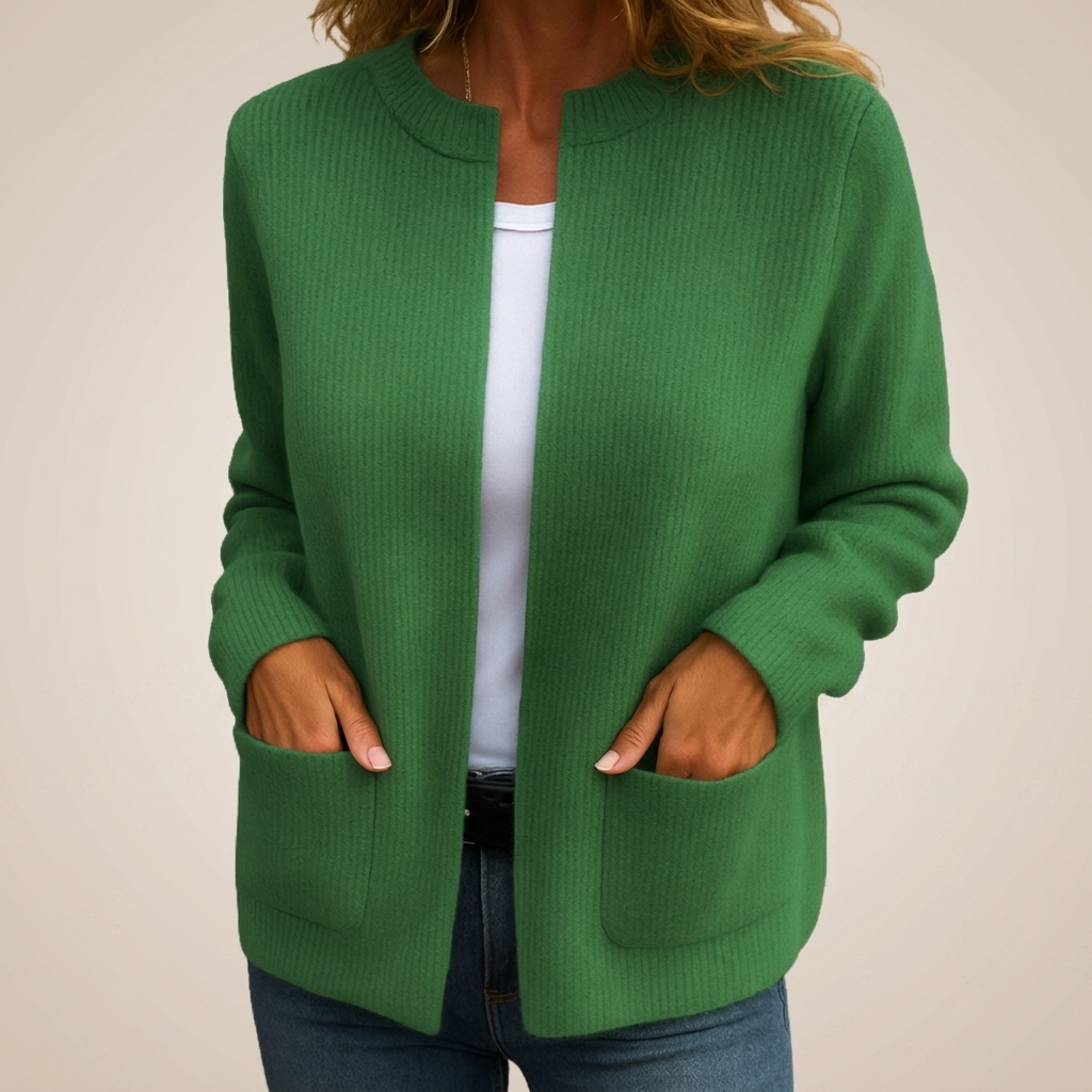 Diane | Soft Zip-Front Knit Cardigan