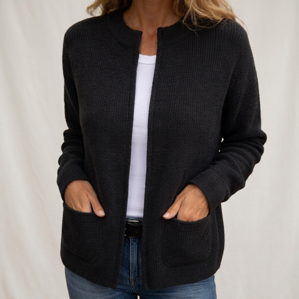 Diane | Soft Zip-Front Knit Cardigan